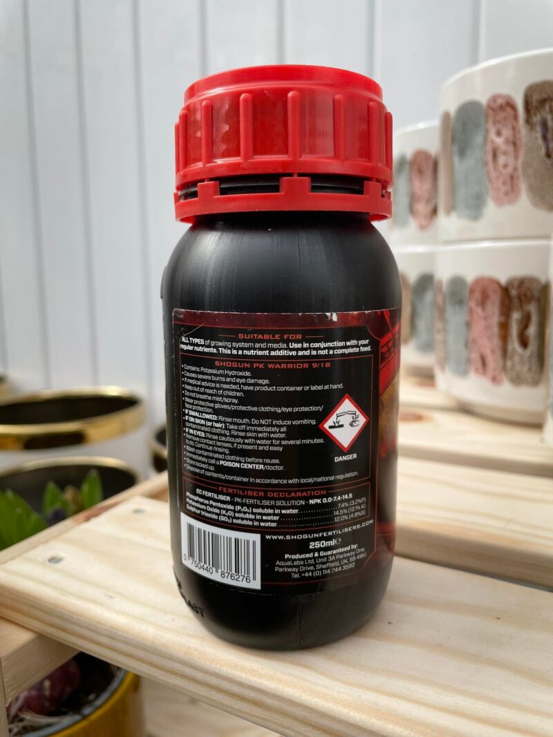 Nawóz Shogun Fertilisers PK Warrior 250ml – zwiększa rozmiar oraz wagę owoców i kwiatów