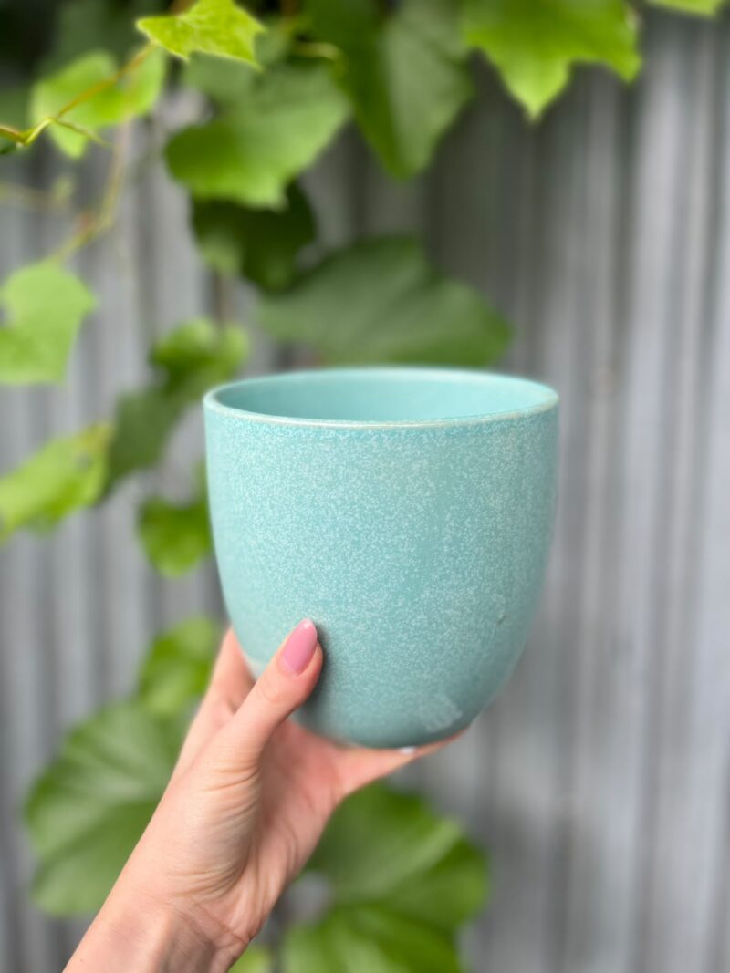 Osłonka ceramiczna 13 cm – turkusowa
