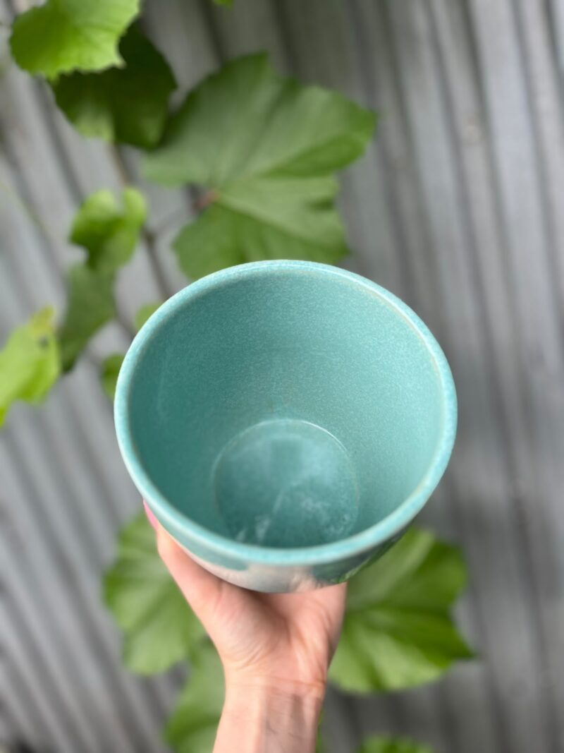 Osłonka ceramiczna 13 cm – turkusowa